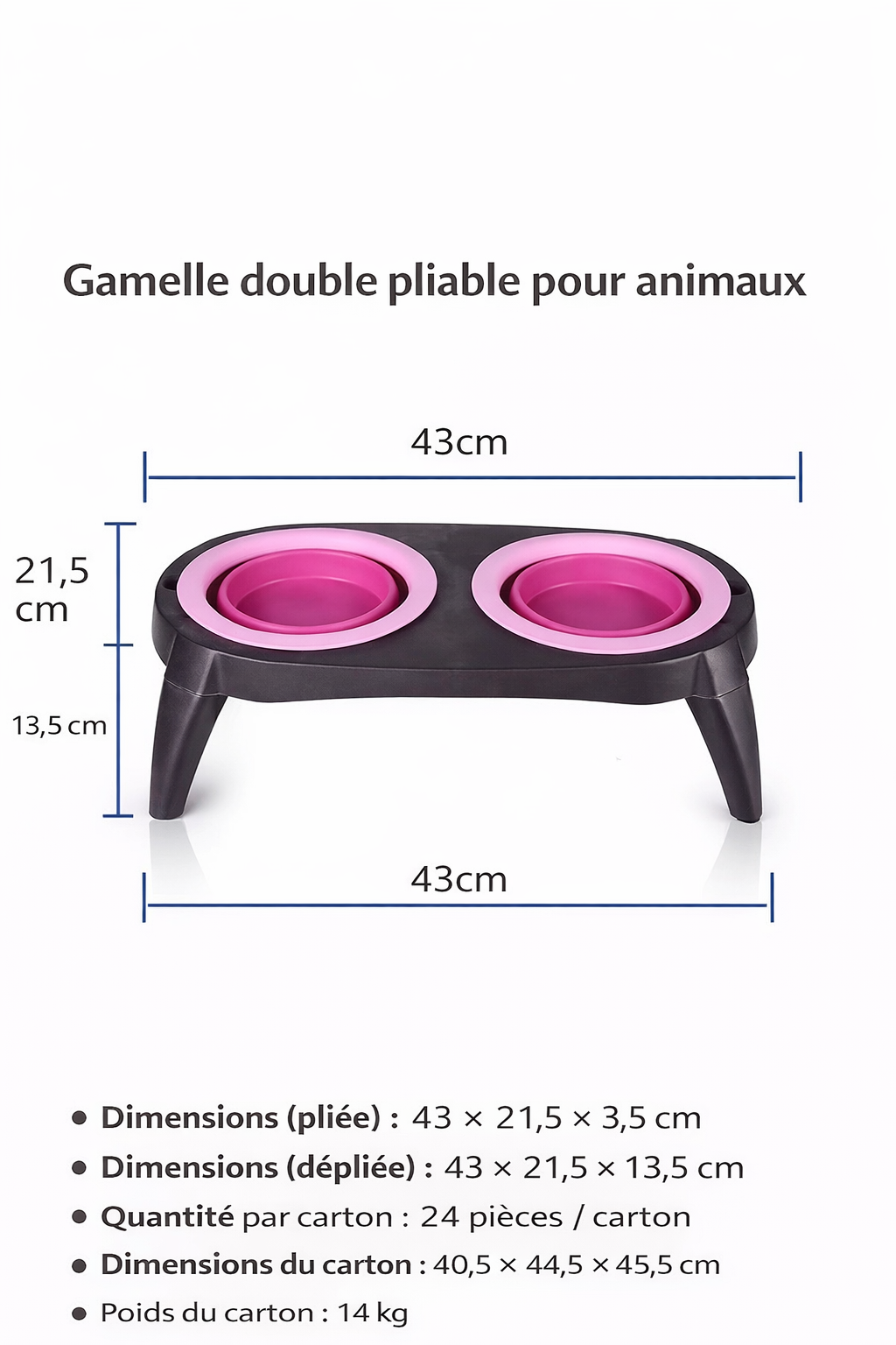 Double Gamelle Pliable de Voyage – Compacte, Portable & Anti-Débordement