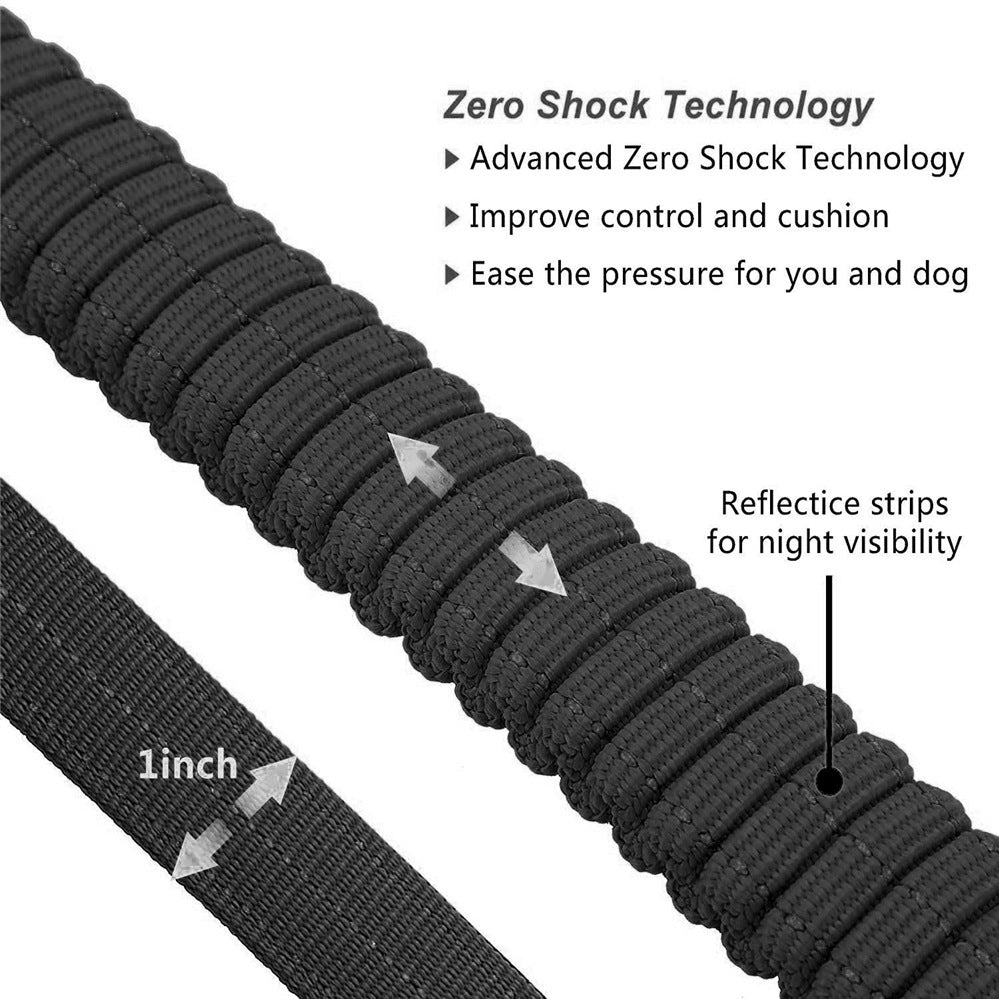 Laisse Multifonction pour Chien – Réglable, Anti-Traction & Compatible Ceinture de Voiture